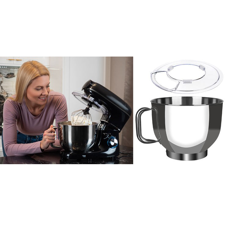 Mixer cu bol de 6.2 l din inox, 3 in 1, Zola®, 2200 W, cu tocator si blender, negru Mixer cu bol de 6.2 l din inox, 3 in 1, Zola®, 2200 W, cu tocator si blender, negru